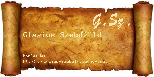 Glazius Szebáld névjegykártya
